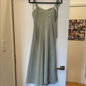 Green Spaghetti Strap Dress